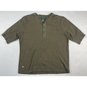 Lauren Ralph Lauren Women’s Size XL Collared Polo Shirt 1/4 Brown Button Up